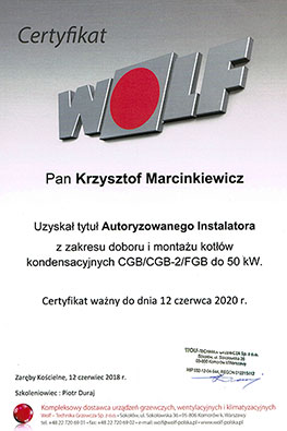 Autoryzowany instalator Wolf